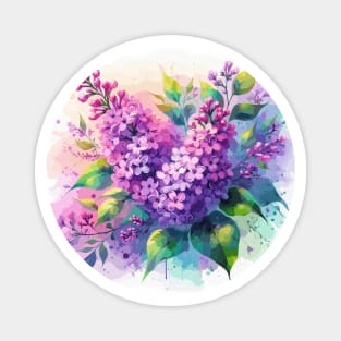 Pink Lilac Flower Magnet